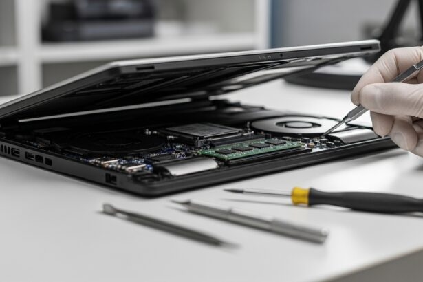 MacBook Neo Apple MacBook Neo laptop placed on a modern workspace desk